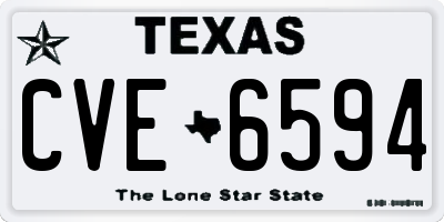 TX license plate CVE6594