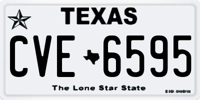 TX license plate CVE6595