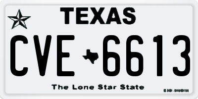 TX license plate CVE6613