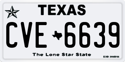 TX license plate CVE6639