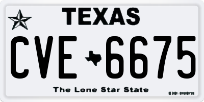 TX license plate CVE6675