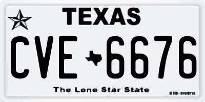 TX license plate CVE6676