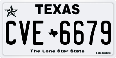 TX license plate CVE6679