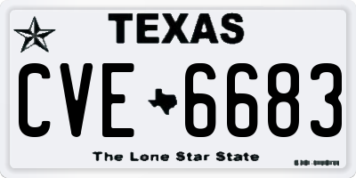 TX license plate CVE6683