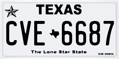 TX license plate CVE6687