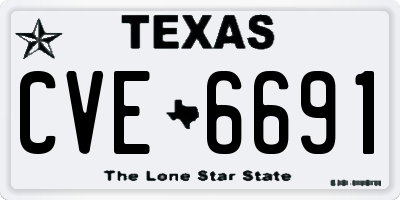 TX license plate CVE6691