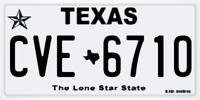 TX license plate CVE6710