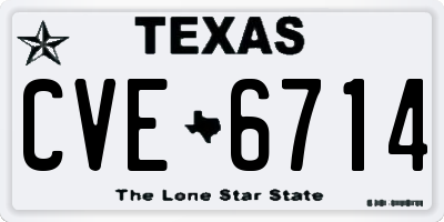 TX license plate CVE6714