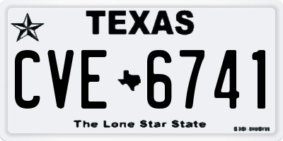 TX license plate CVE6741