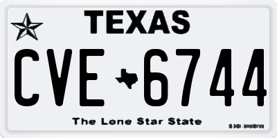 TX license plate CVE6744