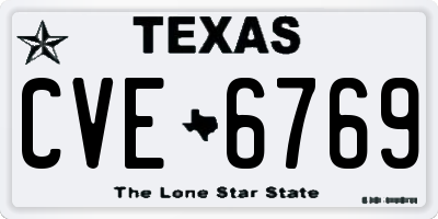 TX license plate CVE6769