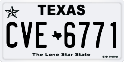 TX license plate CVE6771