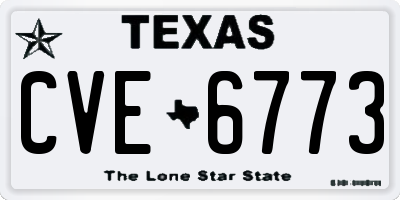 TX license plate CVE6773