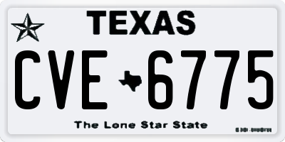 TX license plate CVE6775