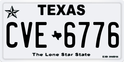 TX license plate CVE6776