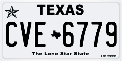 TX license plate CVE6779