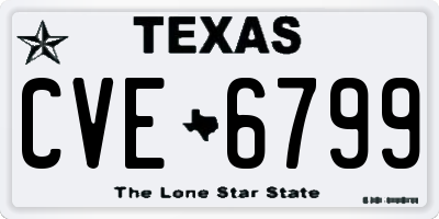 TX license plate CVE6799
