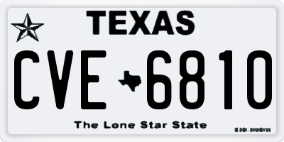 TX license plate CVE6810