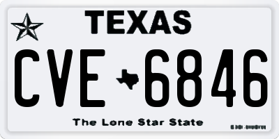 TX license plate CVE6846