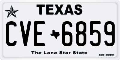 TX license plate CVE6859
