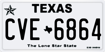 TX license plate CVE6864