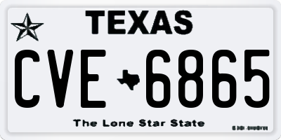 TX license plate CVE6865