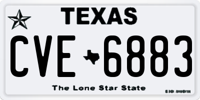 TX license plate CVE6883