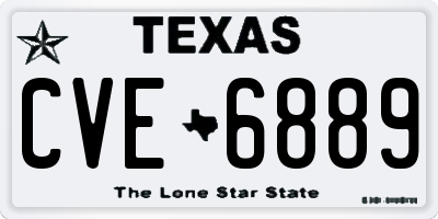 TX license plate CVE6889