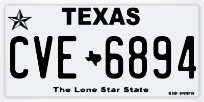 TX license plate CVE6894