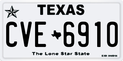 TX license plate CVE6910