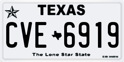 TX license plate CVE6919