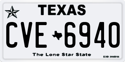 TX license plate CVE6940