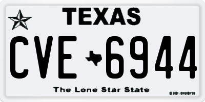 TX license plate CVE6944