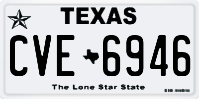 TX license plate CVE6946