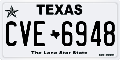 TX license plate CVE6948