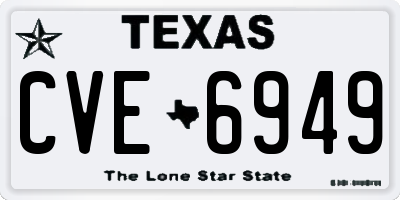 TX license plate CVE6949