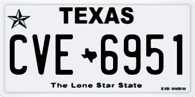 TX license plate CVE6951