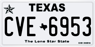 TX license plate CVE6953