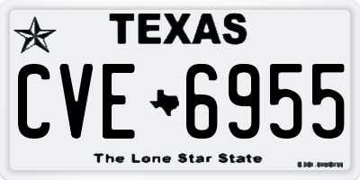 TX license plate CVE6955