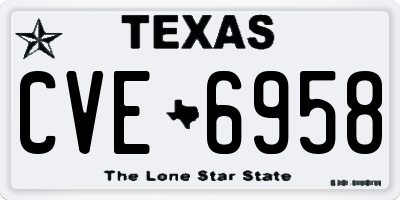 TX license plate CVE6958