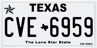 TX license plate CVE6959