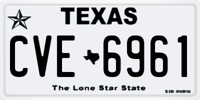 TX license plate CVE6961