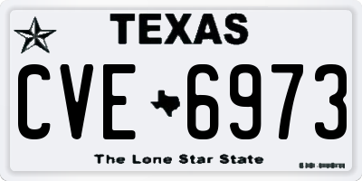 TX license plate CVE6973