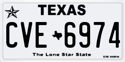 TX license plate CVE6974