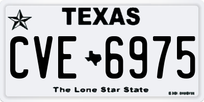 TX license plate CVE6975