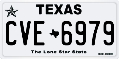 TX license plate CVE6979