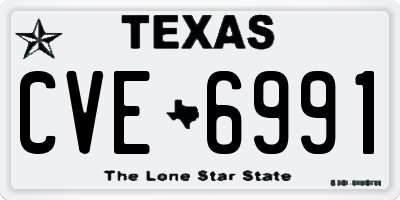 TX license plate CVE6991