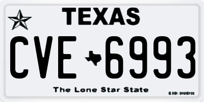 TX license plate CVE6993
