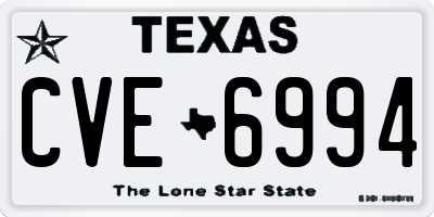 TX license plate CVE6994