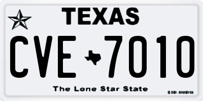 TX license plate CVE7010